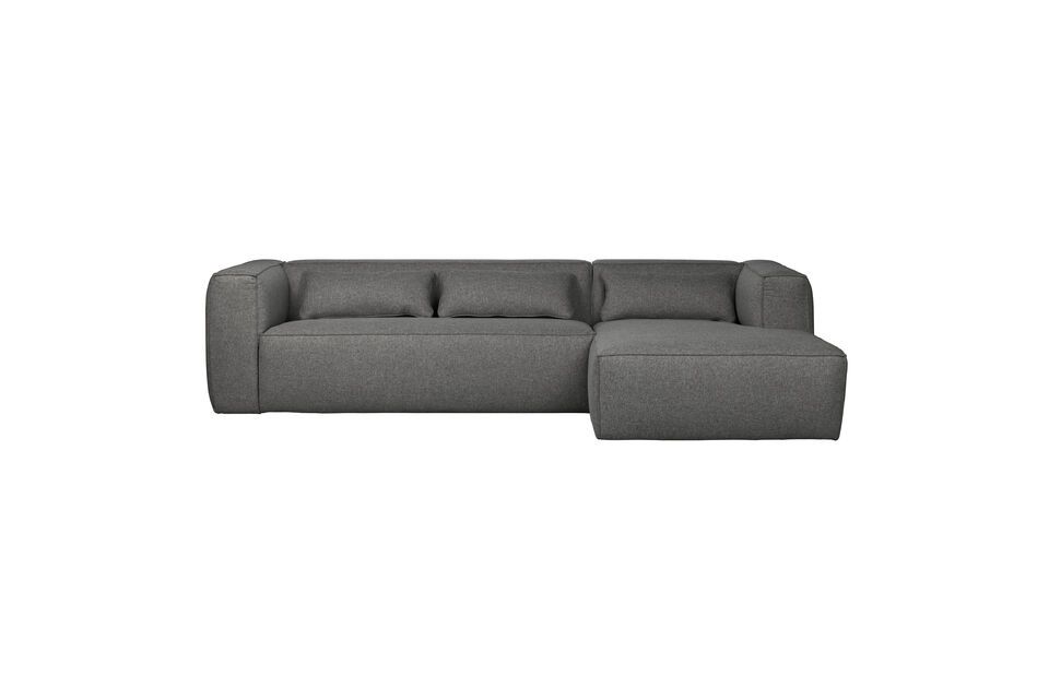 Bean grey fabric right corner sofa Woood