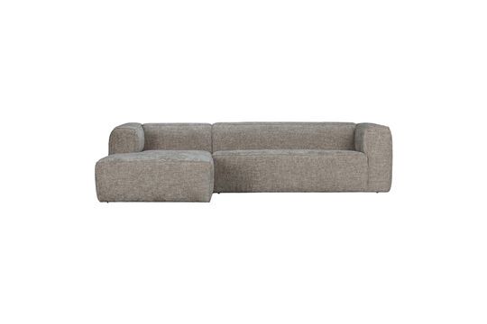 Bean left corner sofa in light grey fabric Clipped