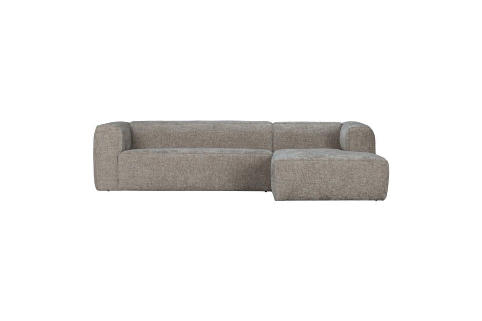 Bean light grey fabric right corner sofa Woood