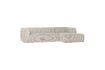 Miniature Bean light grey ribbed corner sofa 4