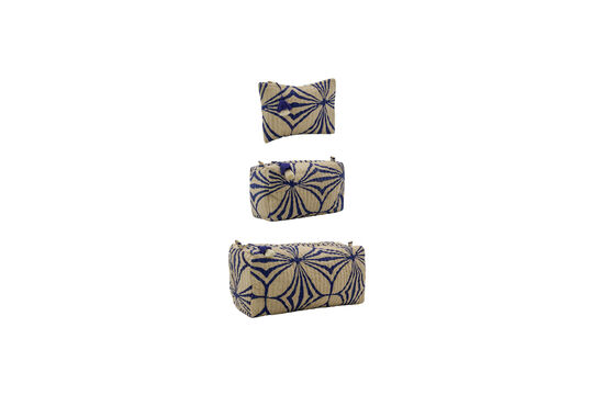 Beauty Case (Set di 3) Cotone Blu HDCare Foto ritagliata