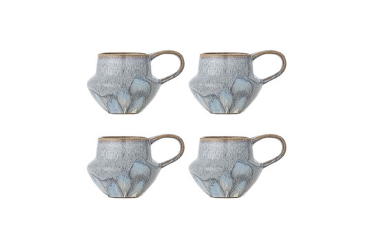 Becher 4er-Set aus blauem Steinzeug Bessie ohne jede Grenze