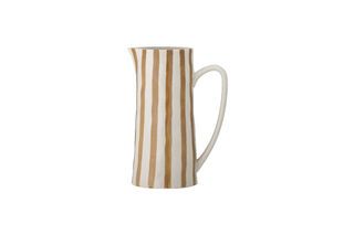 Begonia brown stoneware pitcher