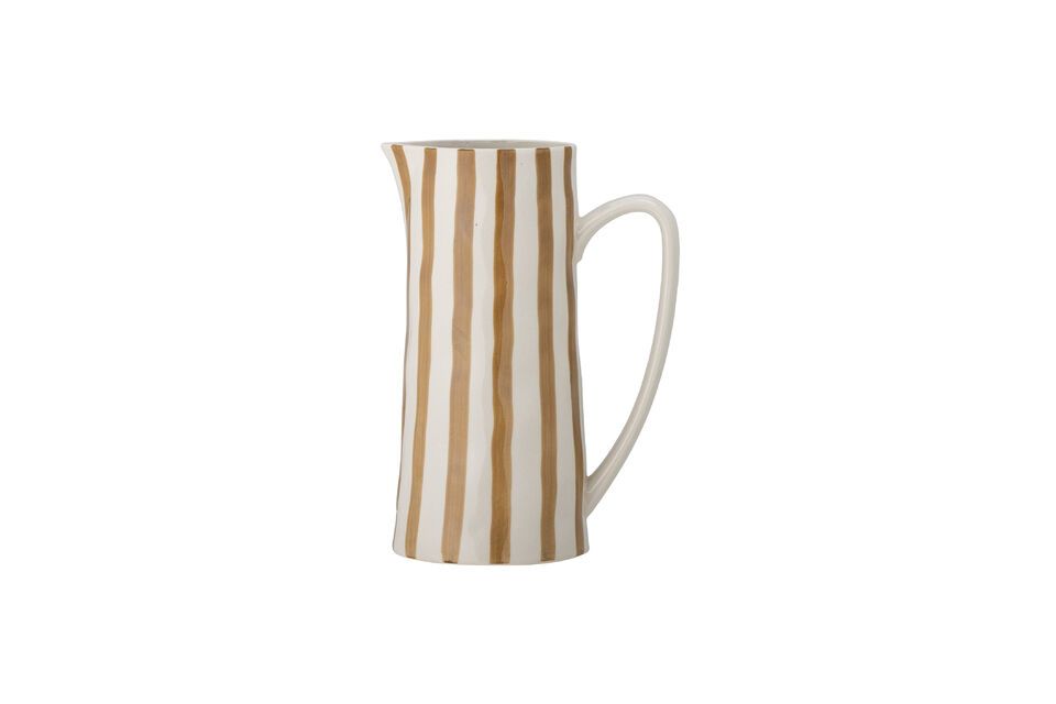Begonia brown stoneware pitcher Bloomingville