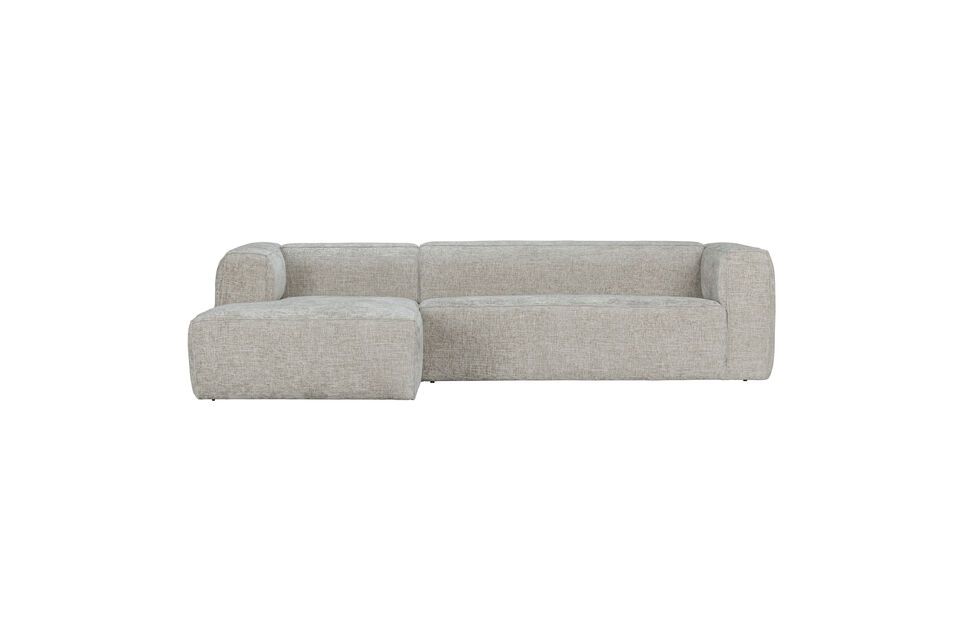 Beige Bean fabric left corner sofa Woood
