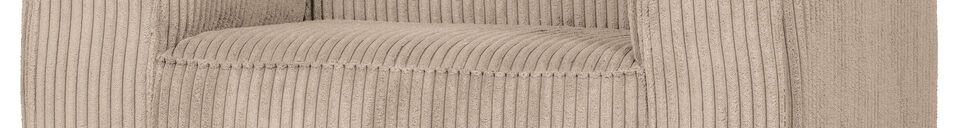 Material Details Beige Bean ribcord armchair