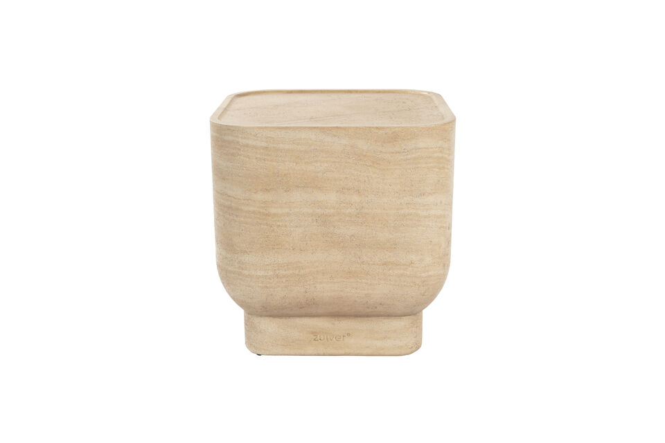 Beige concrete side table Noble - 9