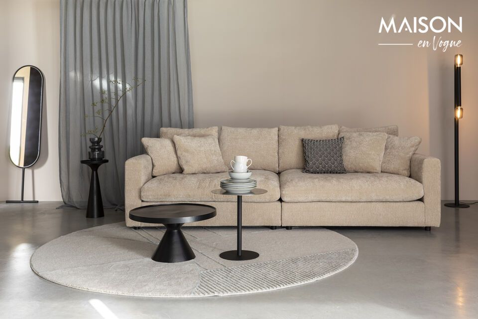 Discover the Sense 3-seater sofa, perfect for bringing a touch of softness and elegance to your home