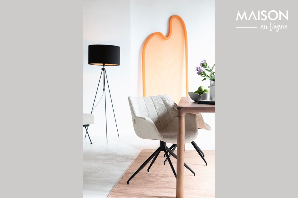 Discover the subtle elegance of the Doulton beige fabric armchair