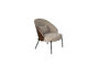 Miniature Beige fabric armchair Rodin Clipped