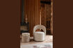 Miniature Beige fabric armchair Seina 4