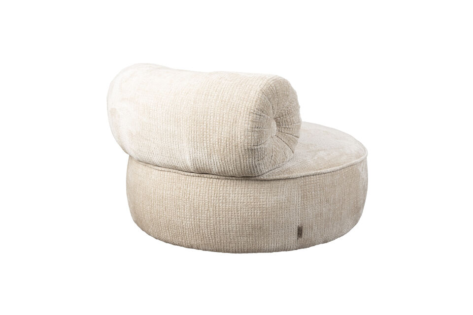 The upholstery features a subtle, woven pattern