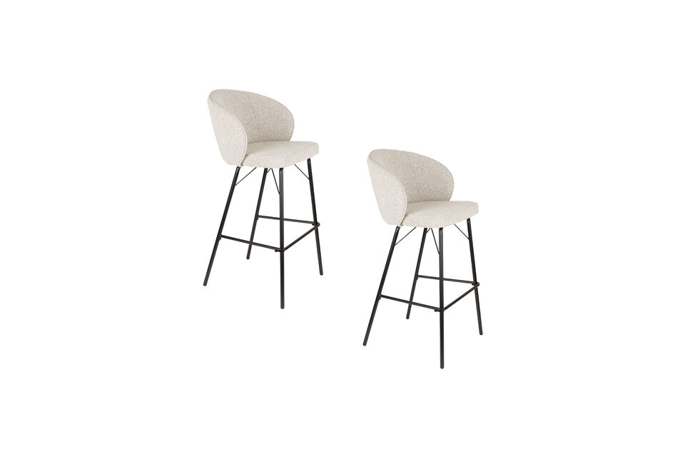 Beige fabric bar chair Joa - 10