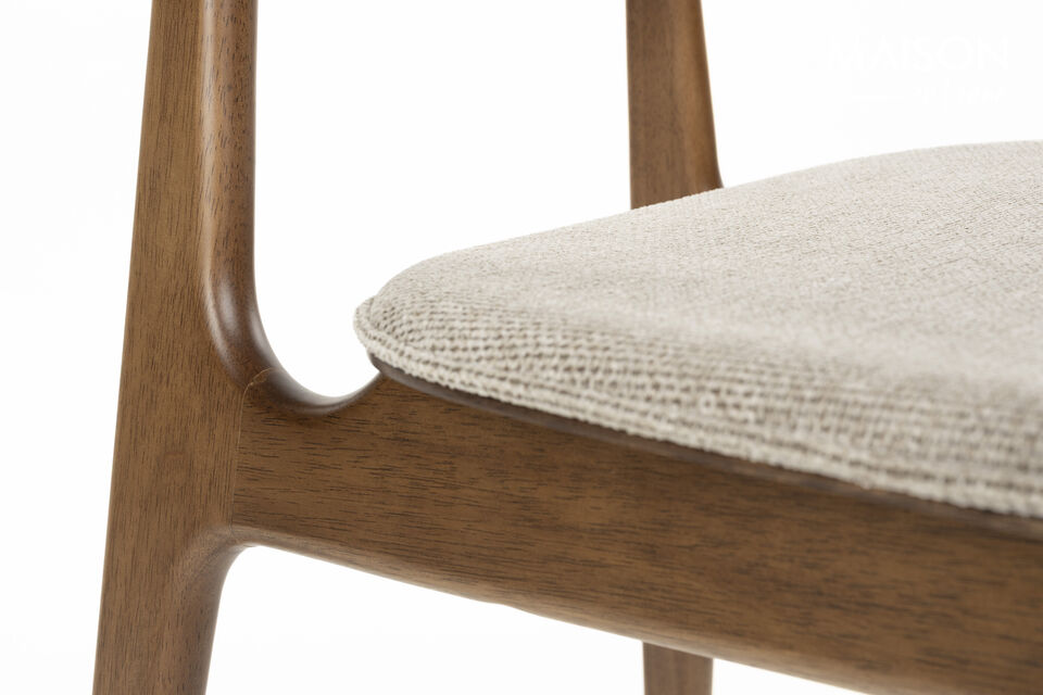 Beige fabric chair Marais - 8
