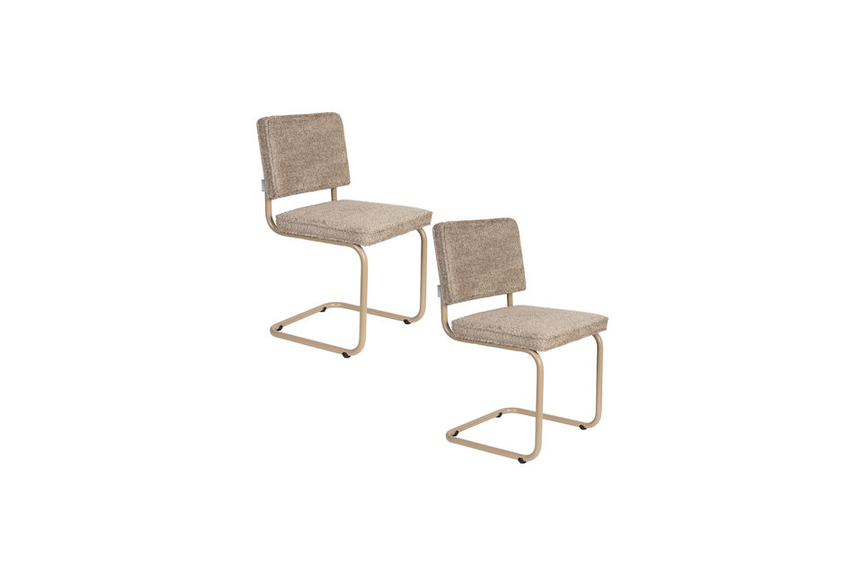 Beige fabric chair Ridge Soft - 10