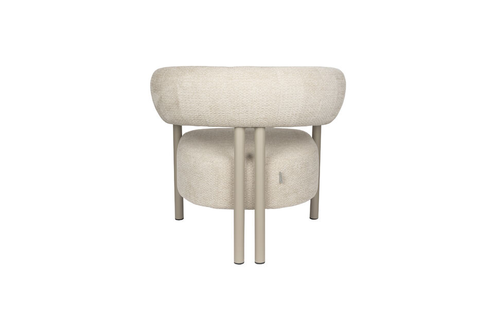 The colour of the fabric blends beautifully into the fresh shade of the metal legs