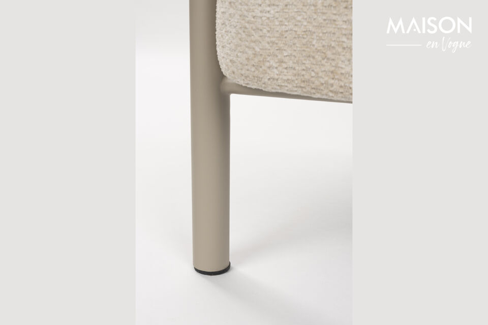 Beige fabric lounge armchair Heels - 10