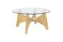 Miniature Beige glass coffee table Kobe Clipped