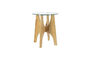 Miniature Beige glass side table Kobe Clipped