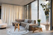 Miniature Beige glass side table Kobe 2