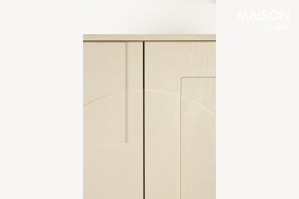 Beige houten kledingkast Faces Zuiver