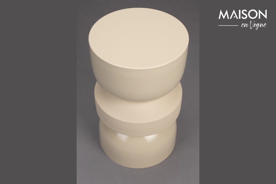Beige houten kruk Apollo DutchBone