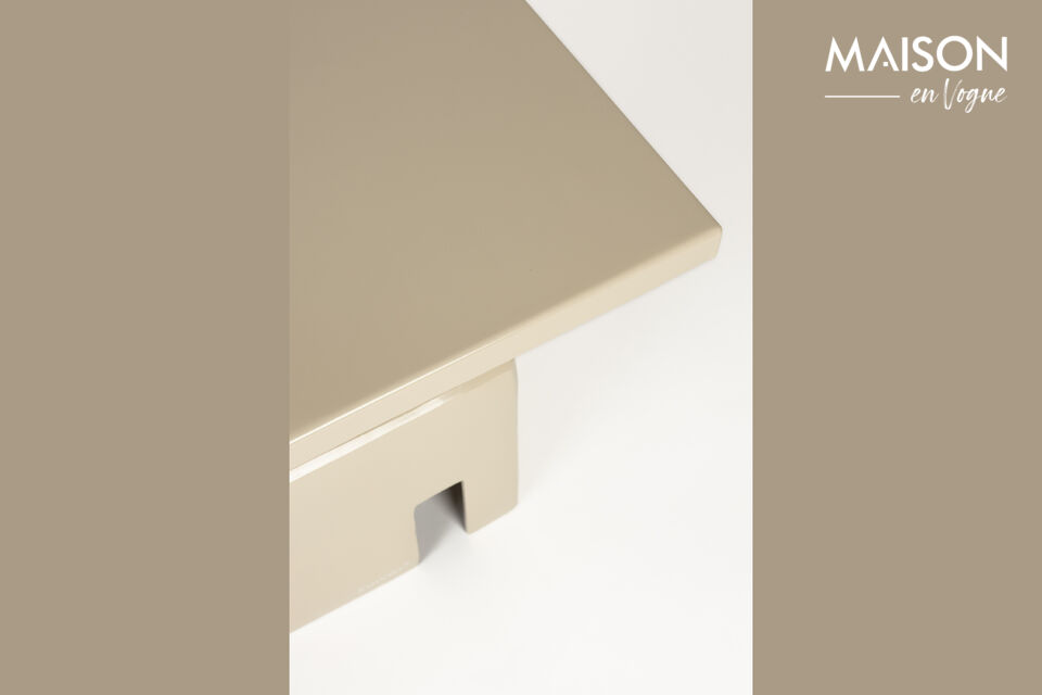 Beige ijzeren bijzettafel Chubby - 10