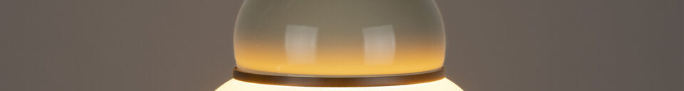 Benadrukte materialen Beige ijzeren hanglamp S Bumble