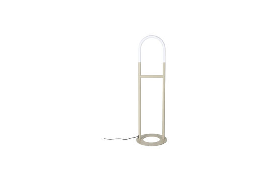 Beige iron floor lamp Arch Clipped