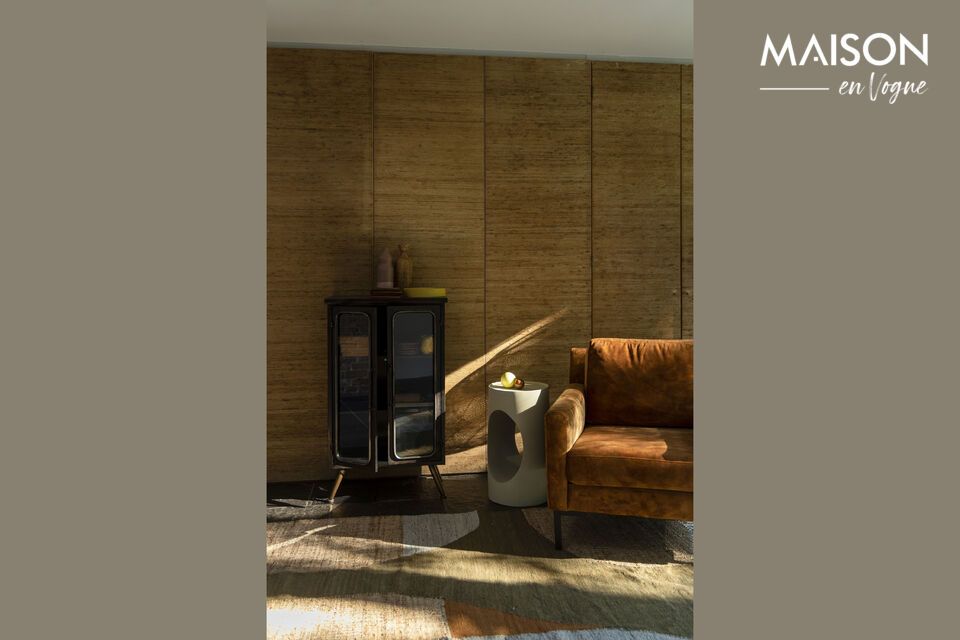 Discover simplicity and functional elegance with our Sai Beige Iron Side Table