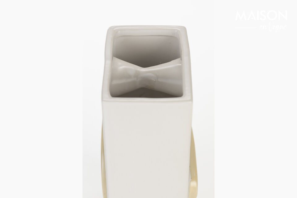 Beige keramiek vaas 23 cm Bloomer - 15