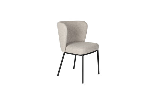 Beige metal dining chair Guus Clipped