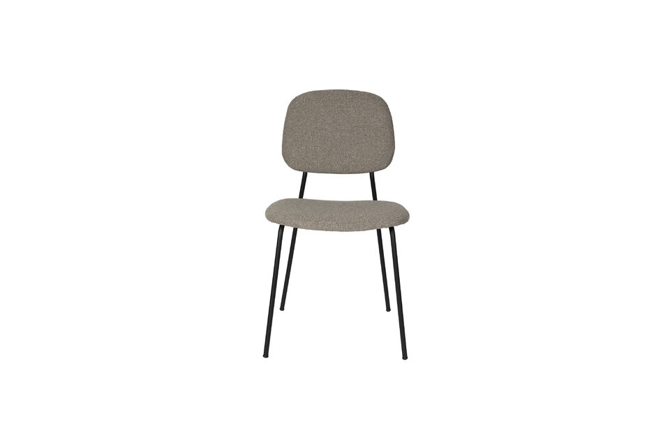 The black matt powder-coated steel tube legs add a modern touch, creating a chic look