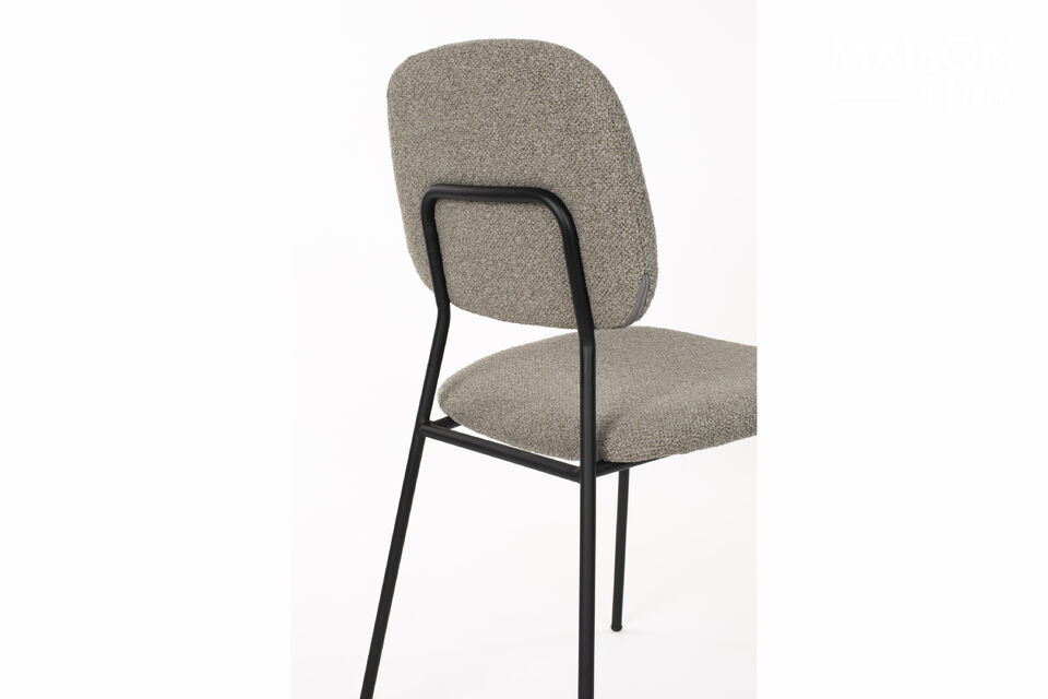 Beige metalen eetkamerstoel Roos - 9