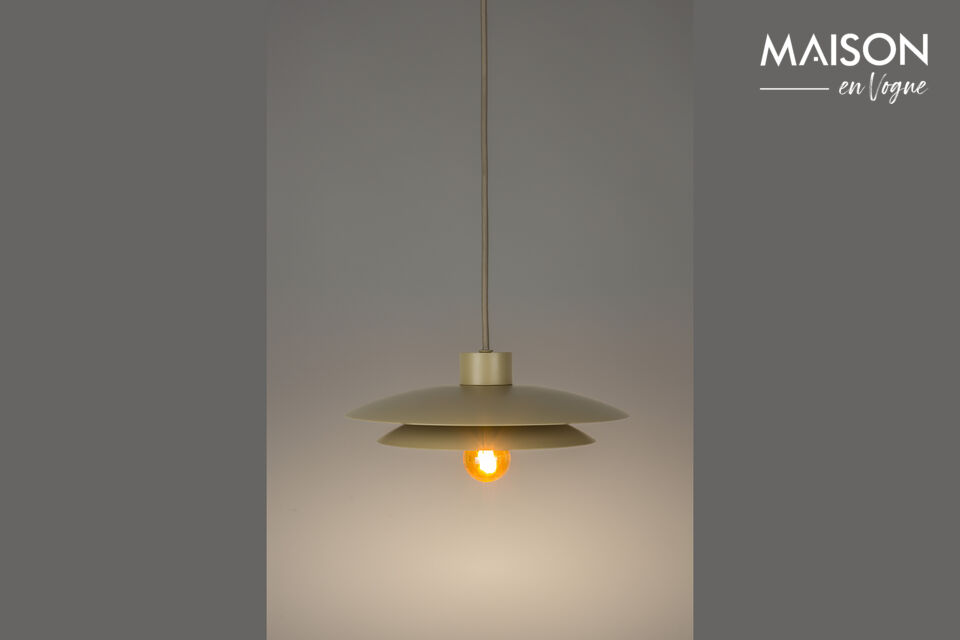 Beige Pendelleuchte aus Metall Wubbo White Label