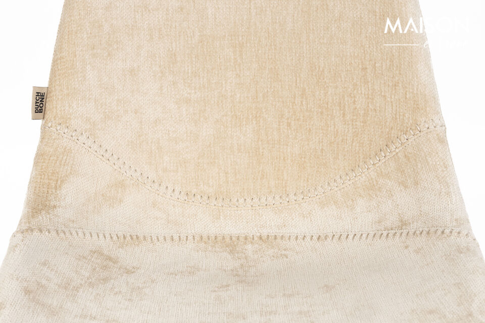 Beige polyester chair Franky - 9