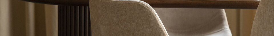 Material Details Beige polyester chair Franky