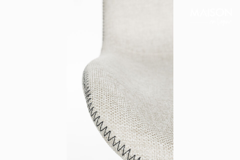 Beige polyester dining chair Lester - 7