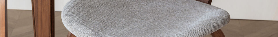 Benadrukte materialen Beige polyester eetkamerstoel Walden