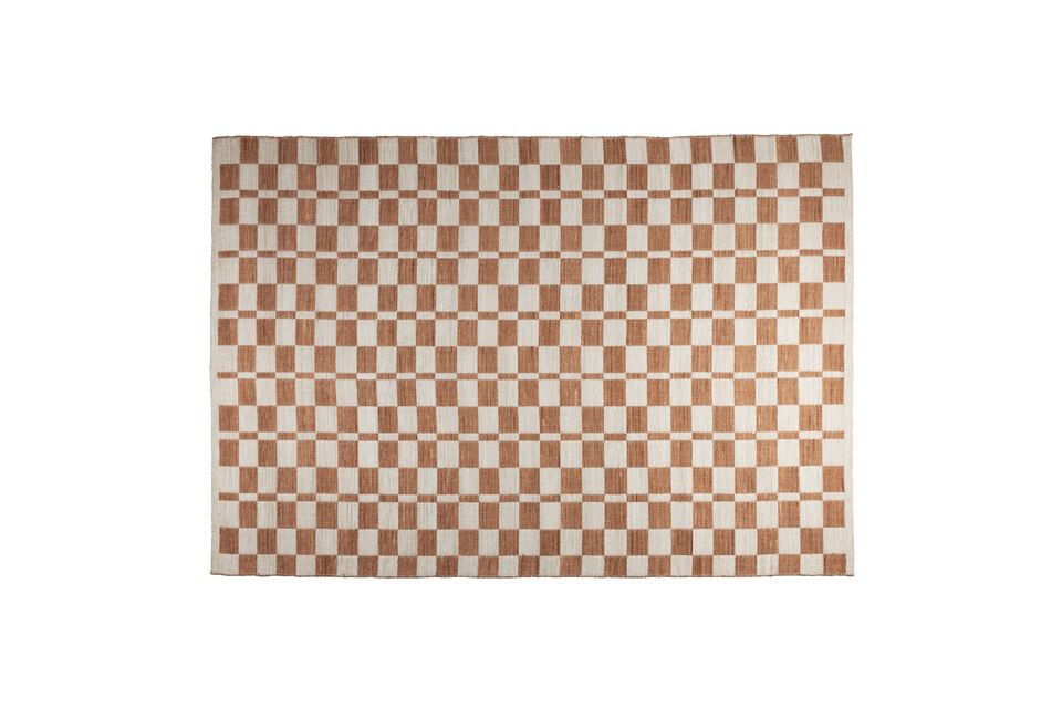 Beige recycled plastic rug 160x230 cm Checker Zuiver