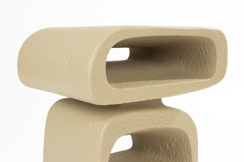 Beige resin side table Eddy - 12