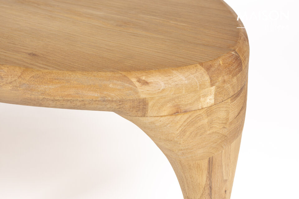 Beige rubber coffee table Isla - 11