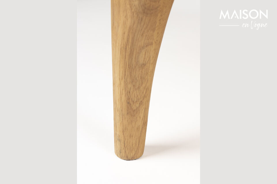 Beige rubber coffee table Isla - 12