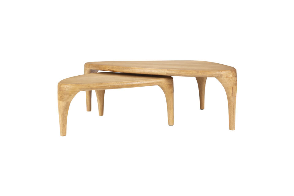  
Crafted from robust rubber wood with oak veneer