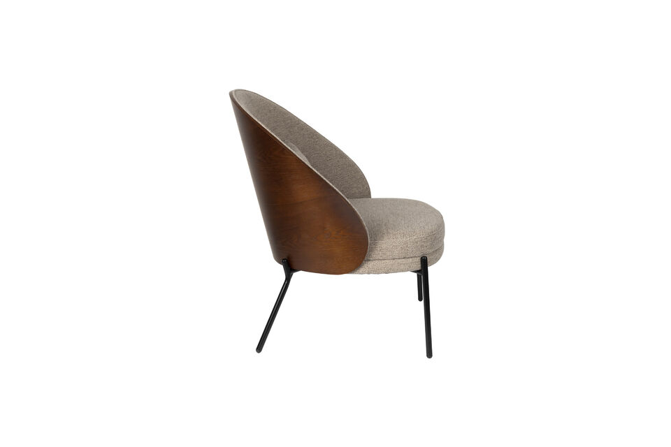 Beige stoffen fauteuil Rodin - 11