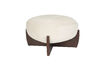 Miniatuur Beige stoffen poef Emilius 1