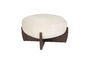 Miniatuur Beige stoffen poef Emilius Productfoto