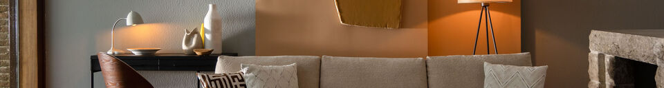 Benadrukte materialen Beige stoffen stoel Rodin