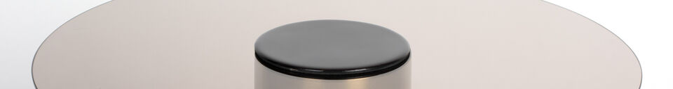 Material Details Beige tempered glass side table Mohra