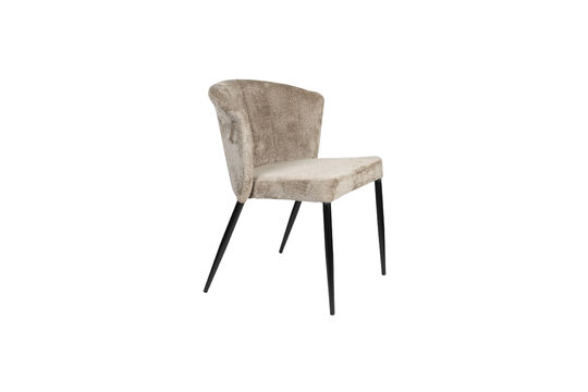 Beige velvet dining chair Georgia Clipped